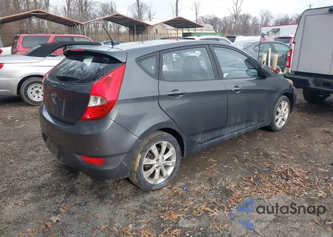 2012 Hyundai Accent Se из США, поврежденный, VIN KMHCU5AE7CU002605